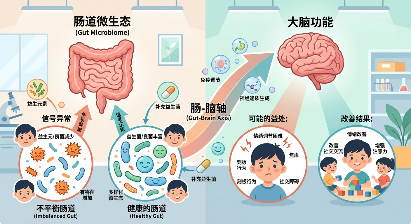 针对自闭症谱系障碍的益生菌精准干预
